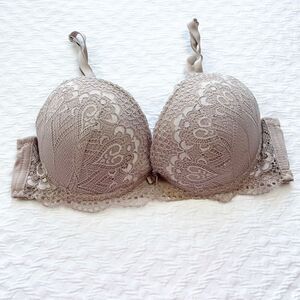 BUY 1 GET 1 FREE 34c brown tan lace bra